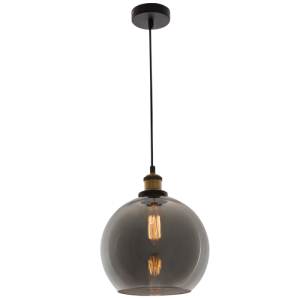Bright Star Lighting - Single Pendant with Glass - Smoke