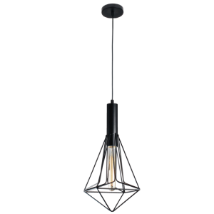 Bright Star Lighting - Metal Pendant with Geometric Pattern - 390mm