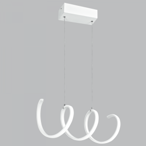 Bright Star Lighting - 40 Watt LED White Aluminium and Silicon Pendant