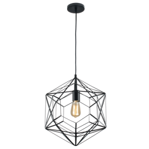 Bright Star Lighting - Metal Pendant with Geometric Pattern - 430mm - 400mm