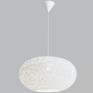 Bright Star Lighting - 500mm Oval Twine Pendant - White