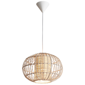 Bright Star Lighting - Round Decorative Twine Pendant with Inner Dome