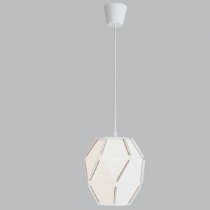 Bright Star Lighting - 200mm Fabric Cone Shaped White Pendant Light Fitting