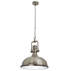 Bright Star Lighting - Satin Chrome Pendant with Adjustable Head