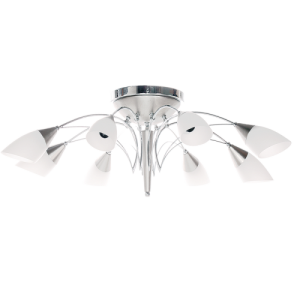 Bright Star Lighting - Satin Chrome Flush Mount Pendant