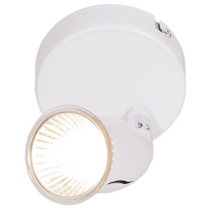 Bright Star Lighting - Single White Spotlight On Round Base