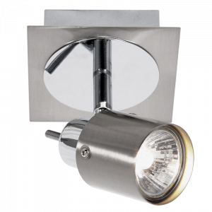 Bright Star Lighting - Single Satin and Polished Chrome Spotlight