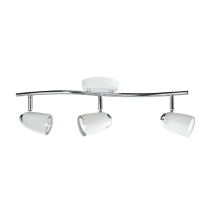 Bright Star Lighting - Three White and Polished Chrome Spotlight