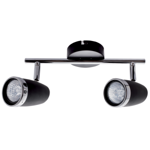 Bright Star Lighting - Two Black and Polished Chrome Spotlight