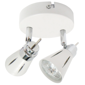 Bright Star Lighting - Two White and Polished Chrome Spotlight