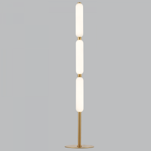 Bright Star Lighting - 24 Watt Standing Lamp With Opal Glass - Matt Gold