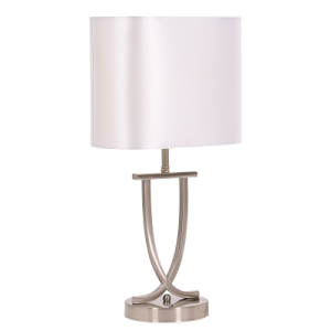 Bright Star Lighting - Table Lamp With Oval Pearl White Shade