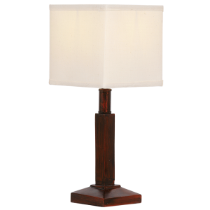 Bright Star Lighting - Resin Table Lamp With Square Cream Shade