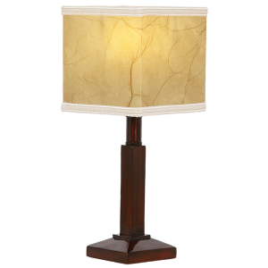 Bright Star Lighting - Resin Table Lamp With Square Parchment Shade