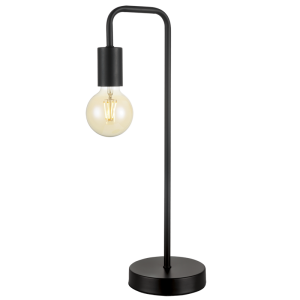 Bright Star Lighting - Curved Retro Aluminium Table Lamp - Black