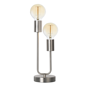 Bright Star Lighting - 2 Arm Metal Table Lamp In Assortment Of Colours - Satin