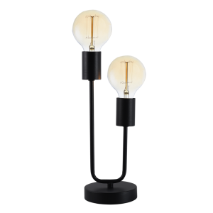 Bright Star Lighting - 2 Arm Metal Table Lamp In Assortment Of Colours - Matt Black