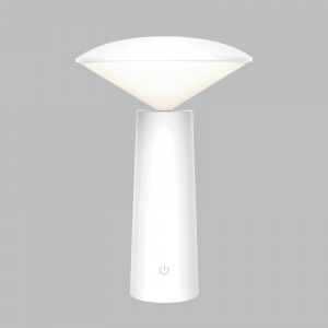Bright Star Lighting - 4 Watt Rechargeable Mini LED Table Lamp with Touch Control Switch - White