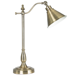 Bright Star Lighting - Straight Antique Brass Table Lamp