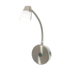 Bright Star Lighting - Satin Chrome Wall Fitting with Flexible Arm and Switch