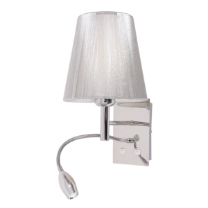 Bright Star Lighting - Silver Thread Shade on Polished Chrome Wall Bracket