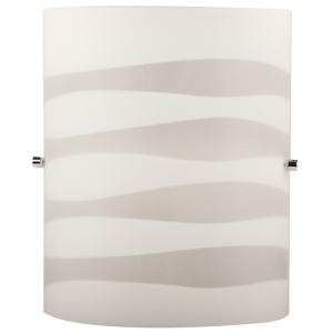 Bright Star Lighting - Wall Bracket with Polished Chrome Clips and Patterned Glass