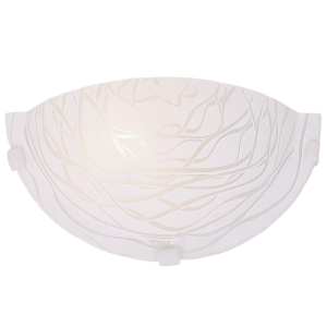 Bright Star Lighting - Decorative Patterned Glass Wall Bracket with White Clips