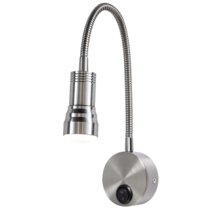 Bright Star Lighting - 3 Watt LED Bedside Wall Light Fitting - Silver