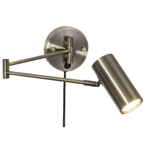 Bright Star Lighting - Flexible and Sleek Bedside Wall Light with Swivel Head - Satin Brass