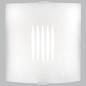 Bright Star Lighting - Decorative Frosted Glass Wall Bracket with Polished Chrome Clips