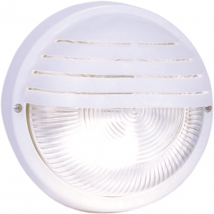 Bright Star Lighting - Outdoor Round PVC Bulkhead with Slatted Eyelid - White
