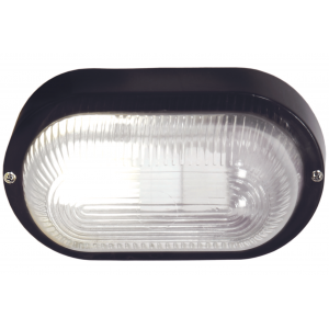 Bright Star Lighting - Outdoor Oval Plain PVC Bulkhead - Black
