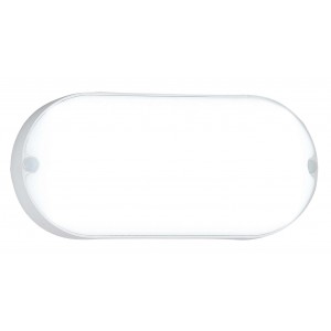 Bright Star Lighting - 18 Watt LED Warm White Bulk Head With Oval Polypropylene Cover - White