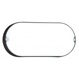 Bright Star Lighting - 18 Watt LED Cool White Bulk Head With Oval Polypropylene Cover - Black