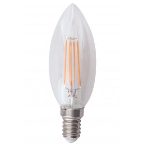 Bright Star Lighting - 4-5 Watt E14 Candle Fillament Dimmable LED in Cool White