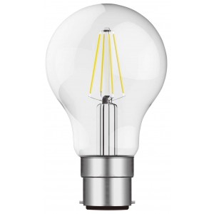 Bright Star Lighting - 8 Watt B22 LED Fillament A60 Dimmable Bulb - 3000k