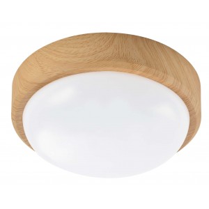 Bright Star Lighting - 15 Watt Polycarbonate Ceiling Fitting - Natural Wood