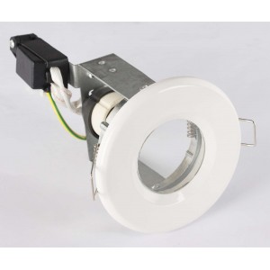 Bright Star Lighting - Straight Downlighter with Clear Splash Glass C/O:64mm - White