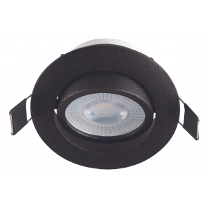 Bright Star Lighting - Tilt LED Down Lighter and Bulb In Blister Pack - 4000k C/O:75mm - Black