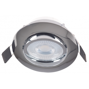 Bright Star Lighting - Tilt LED Down Lighter and Bulb In Blister Pack - 4000k C/O:75mm - Polished Chrome