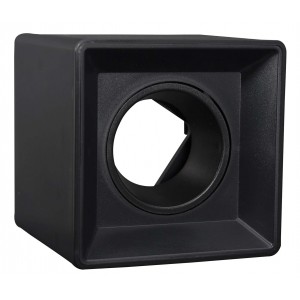 Bright Star Lighting - Surface Mount Square Polycarbonate Down lighter with Antiglare Ring - Black