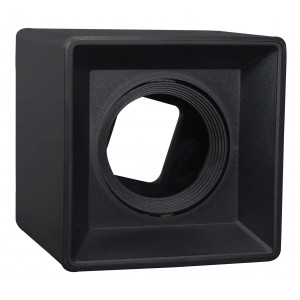 Bright Star Lighting - Surface Mount Square Polycarbonate Down lighter with Fluted Centre - Black