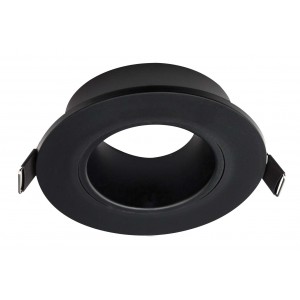 Bright Star Lighting - Recessed Round Polycarbonate Down lighter with Antiglare Ring - Black