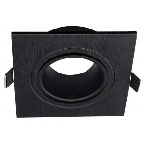 Bright Star Lighting - Recessed Straight Square PC Down lighter with Antiglare Ring C/O:75mm - Black