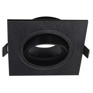 Bright Star Lighting - Black Recessed Tilt Square PC Down lighter with Antiglare Ring C/O:75mm - Black