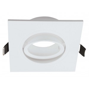 Bright Star Lighting - Black Recessed Tilt Square PC Down lighter with Antiglare Ring C/O:75mm - White