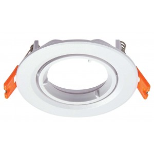 Bright Star Lighting - Straight Round Polycarbonate Downlighter with Bayonet Lock C/O: 70mm - White