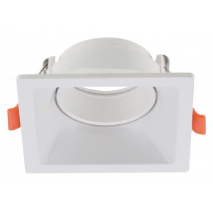 Bright Star Lighting - Square Tilt Polycarbonate Anti Glare Down Light - C/O: 80mm - White