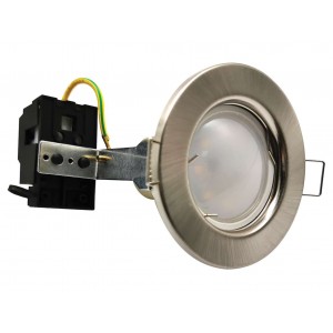 Bright Star Lighting - Satin Chrome Downlighter With 5 Watt Cool White GU10 LED Lamp