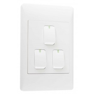 Bright Star Lighting - 3 Lever 1 Way Light Switch for 2 X 4 Electrical Box